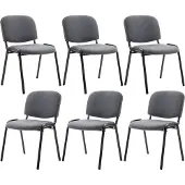 CLP Ken Set van 6 bezoekersstoelen grijs
