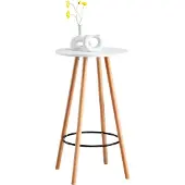 Hobby Hall Mijas Statafel rond wit natura (ronde)