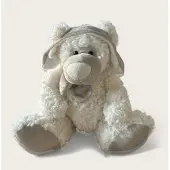 Unique living knuffel beer wit H30 cm