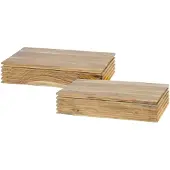 AnLi Style Nachtkastje 1L set/2 layer L (Naturel, 40x8x25cm)