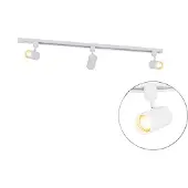 QAZQA Smart railsysteem wit 1-fase 3-lichts incl. Wifi GU10 - Iconic Jeana