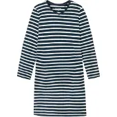 Schiesser Nachthemd 'Casual Essentials' donkerblauw / wit