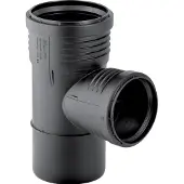 Geberit Silent-PP T-stuk 87,5°, DN 125 / 100, dø 125 mm, 390.651.14.1