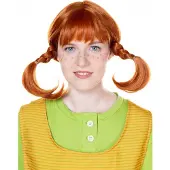 Maskworld Pippi Langkous Pruik Deluxe - Carnavalskostuum accessoire
