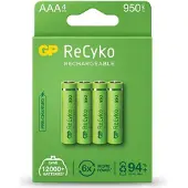 GP Batterier NiMH ReCyko AAA 950mAh 1,2V oplaadbaar, 4 stuks