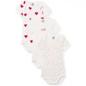 Petit Bateau Rompertje/body rood / wit