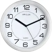 Unilux Attraction klok - grijs/wit - Ø 22 - rond - stil