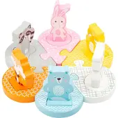 Small Foot - Houten Vormenpuzzel Dieren