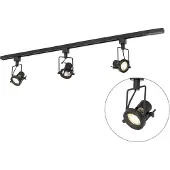 QAZQA Modern railsysteem met 3 spots zwart 1-fase - Iconic Suplux