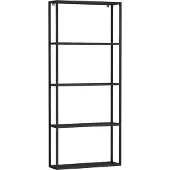 En.casa Wandplank Jämijärvi staal 140x60x18 cm zwart