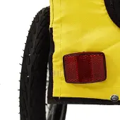 vidaXL Hondenfietstrailer oxford stof en ijzer geel en zwart