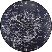 Nextime Milky Way Dome – Wandklok – 35 cm – Bol Glas – Wit