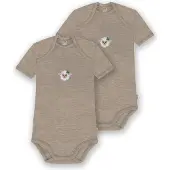 Normani Rompertje/body 'Tauranga' beige / crème / groen / wit