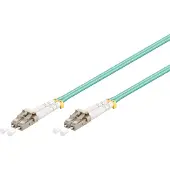 Goobay LC/UPC Duplex optical fiber kabel | OM3 | LSZH | turquoise | 3 meter