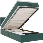 vidaXL Ottoman bed met matras 80x200cm fluweel donkergroen
