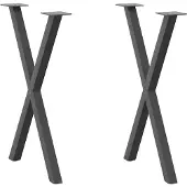 vidaXL Eettafelpoten 2 st X-vormig 57x(72-73) cm staal antraciet