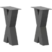 vidaXL Salontafelpoten 2 st X-vormig 28x(42-43) cm staal antraciet