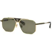 Philipp Plein Zonnebril SPP152V 63/13/145 Glanzend roségoud met semi-glanzende zwarte delen Metaal MAN SPP152V
