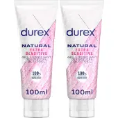 Durex 2x Glijmiddel Natural Extra Sensitive 100% Natuurlijk 100 Ml