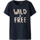 Name it Shirt 'NKFVanaya' navy / oranje / pink / offwhite