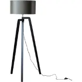 QAZQA Vloerlamp zwart met velours kap groen 50cm - Puros