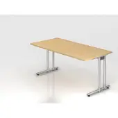 Hjh OFFICE PRO NANO 16 S - 160 x 80 Esdoorn/Zilver