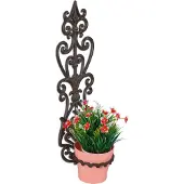Relaxdays bloempothouder muur - plantenhanger gietijzer - plantenhouder buiten - metaal