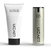 Layzin Voordeelset – Zachte Exfoliërende Scrub + Rode & Gevoelige Huid Serum 130 ml