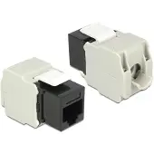 DeLOCK UTP CAT6 Gigabit Keystone module RJ45 - LSA (toolless) / zwart/grijs