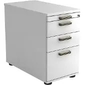 Hjh OFFICE PRO SIGNA SC40 SG - Rolcontainer Wit Hout met ophangsysteem Greeplijst kunststof