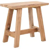 House Nordic Teak houten Barcelona bank - natuurlijke afwerking - 50x25x45 cm