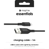 Mophie essentiële oplaadkabels | 1 meter, Lightning, USB-A, Zwart