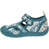 Playshoes Huisschoenen petrol / kreeft / wit