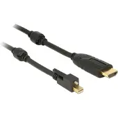 DeLOCK Premium Mini DisplayPort 1.2 naar HDMI 1.4 actieve kabel (4K 30 Hz) / zwart - 3 meter