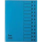 Bene DIN A4 230g/m² Farbe: 084800BL Ordner Blauw DIN A4 PVC Aantal vakken: 12