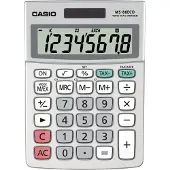 Casio MS-88ECO Bureaurekenmachine Zilver Aantal displayposities: 8 werkt op zonne-energie, werkt op batterijen (b x h x d) 103 x 31 x 145 mm