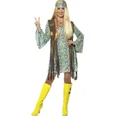 Smiffys Hippie Jurk Compleet - Maat M