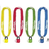 Master Lock Steel chain 90cm x Ø 6mm - padlock 40mm w/2 keysnylon sleeve - colour - 8390EURDPROCOL