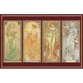 Piatnik Puzzle 1000 pièces METALLIQUES MUCHA METALLIQUE 4 SAISONS Multicolore