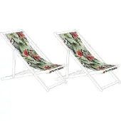 Beliani ANZIO/AVELLINO - Stoffen hoes voor stoel-Multicolor-Polyester