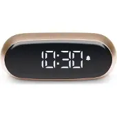 Lexon LCD wekkerradio Minut Goud