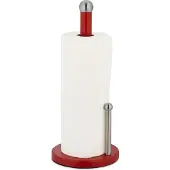 Relaxdays Keukenrolhouder, Keukenrolhouder, Rood