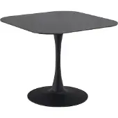 Ebuy24 Malta Tafel Ceramic Black - 90 x 90 x 75 cm