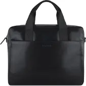 Bugatti Romano Koffer Leer 38 cm Laptop compartiment zwart