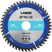 Labor HM cirkelzaagblad laminaat 136x20x2,2mm 48T