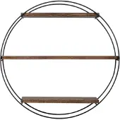 Homitis Moderne Woody Fashion Wandplank | 100% Vurenhout en Metaal | Zwart Notenhout.