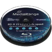MediaRange - 10 x BD-R - 25 Go 6x - spindle