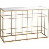 J-Line Console spijlen metaal/glas goud