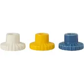 J-Line Kandelaar strepen porselein mix assortiment van 3