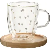 J-Line Tas hart glas transparant/goud